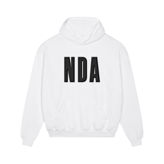 NDA Puff Hoodie White